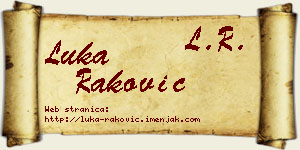 Luka Raković vizit kartica